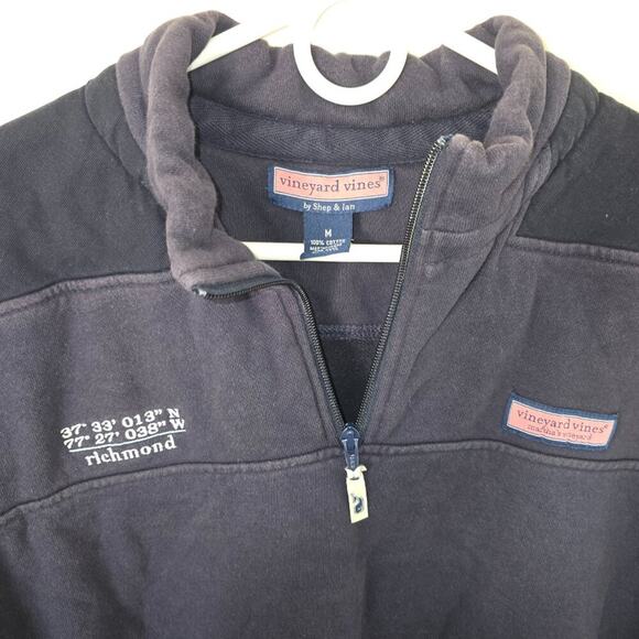 Vineyard Vines Navy Pullover Medium - Picture 4 of 4